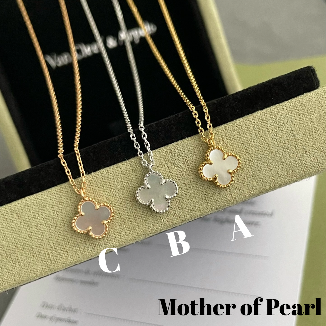 Sweet Alhambra Necklace, 9mm, 18K Gold Plated, VCA Packaging