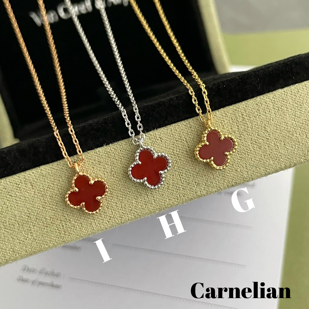 Sweet Alhambra Necklace, 9mm, 18K Gold Plated, VCA Packaging