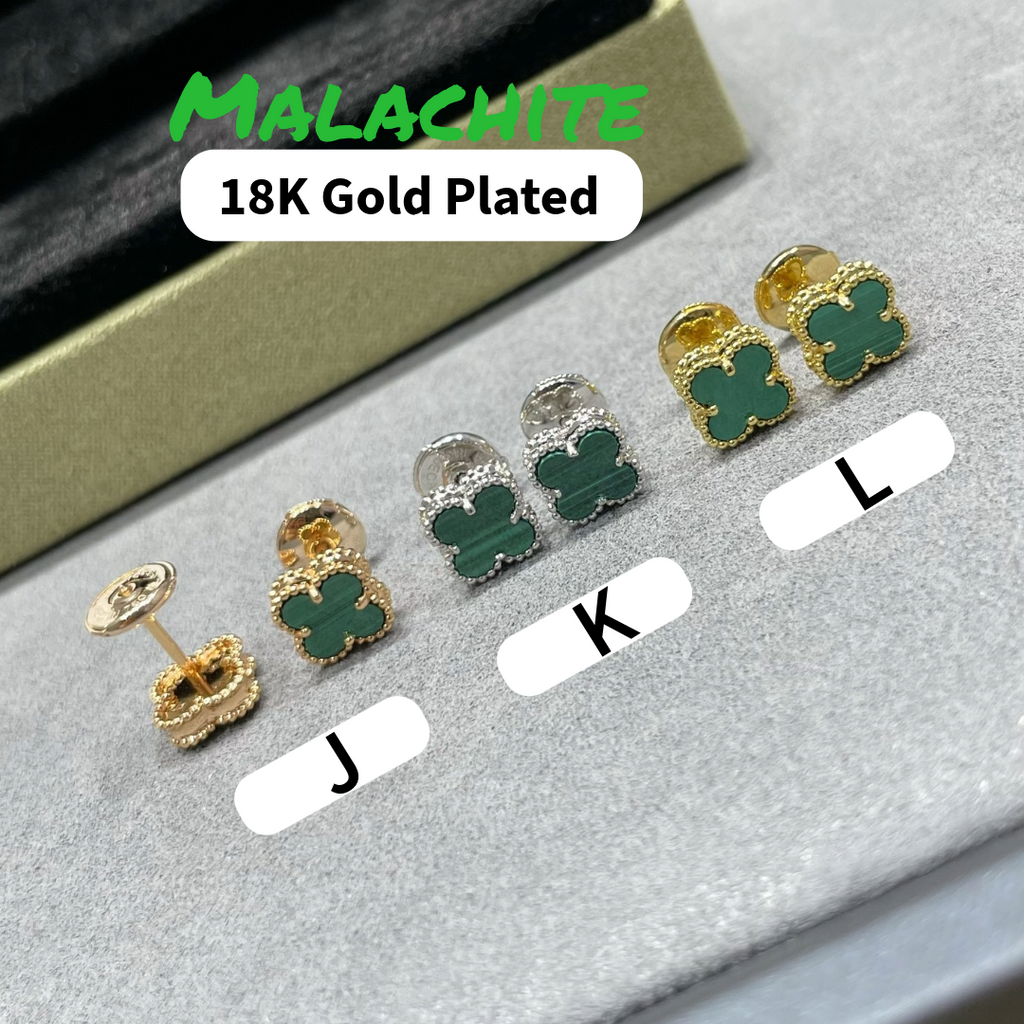 Sweet Clovers Studs, 9mm, 18K Gold Plated, VCA Packaging