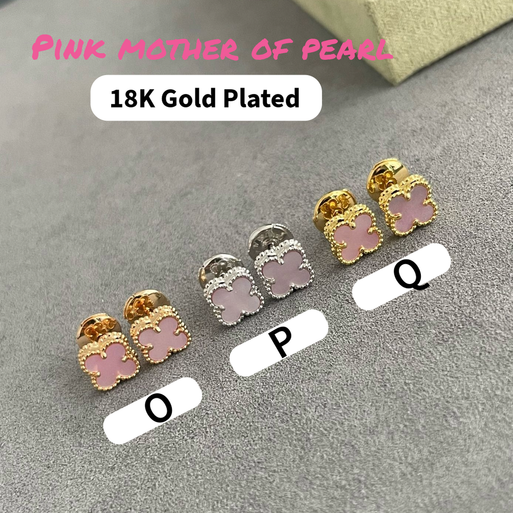 Sweet Clovers Studs, 9mm, 18K Gold Plated, VCA Packaging