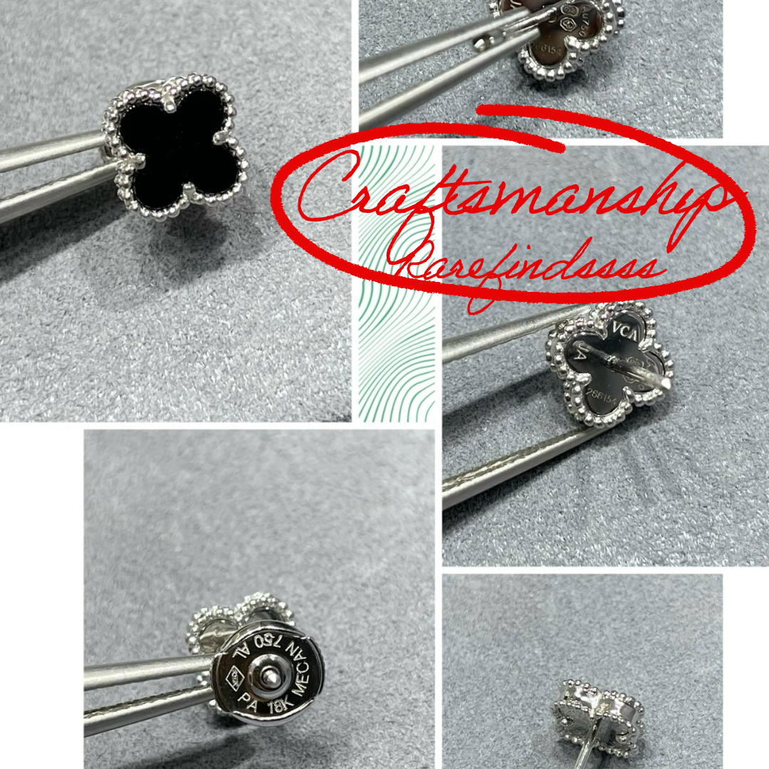 Sweet Clovers Studs, 9mm, 18K Gold Plated, VCA Packaging