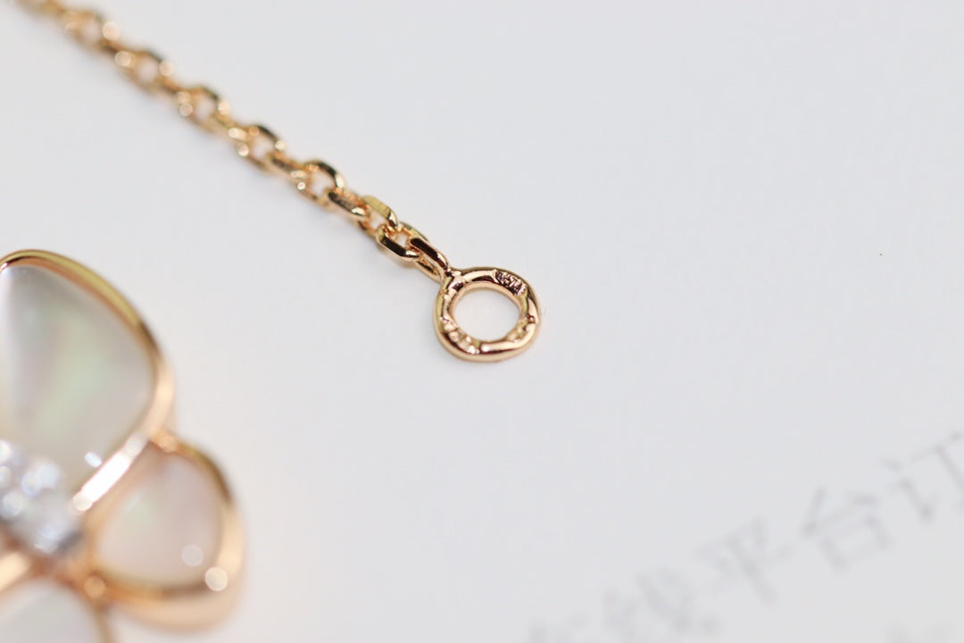 Butterfly Necklace in 18K Rose Gold Plating