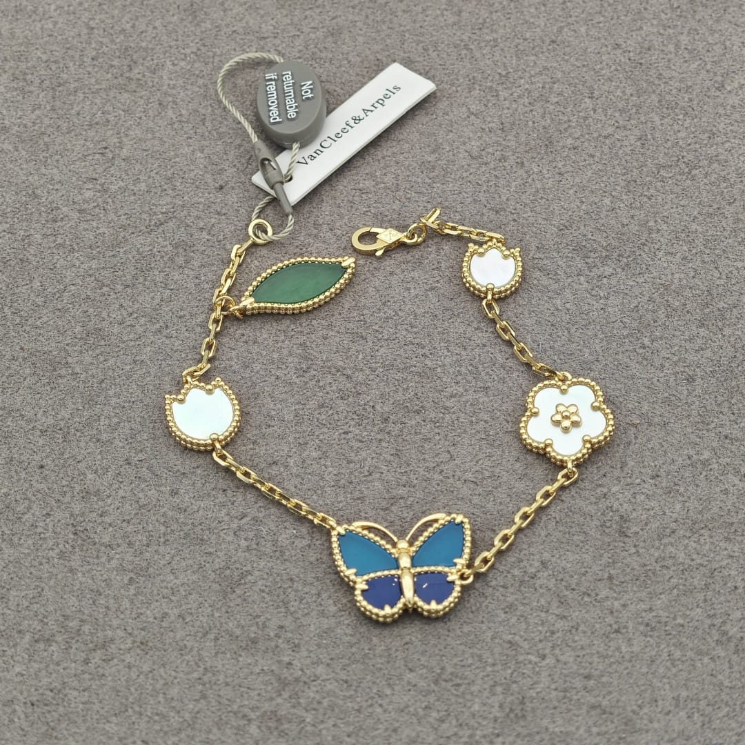 Lapis Lazuli Spring Series Bracelet, Yellow Gold