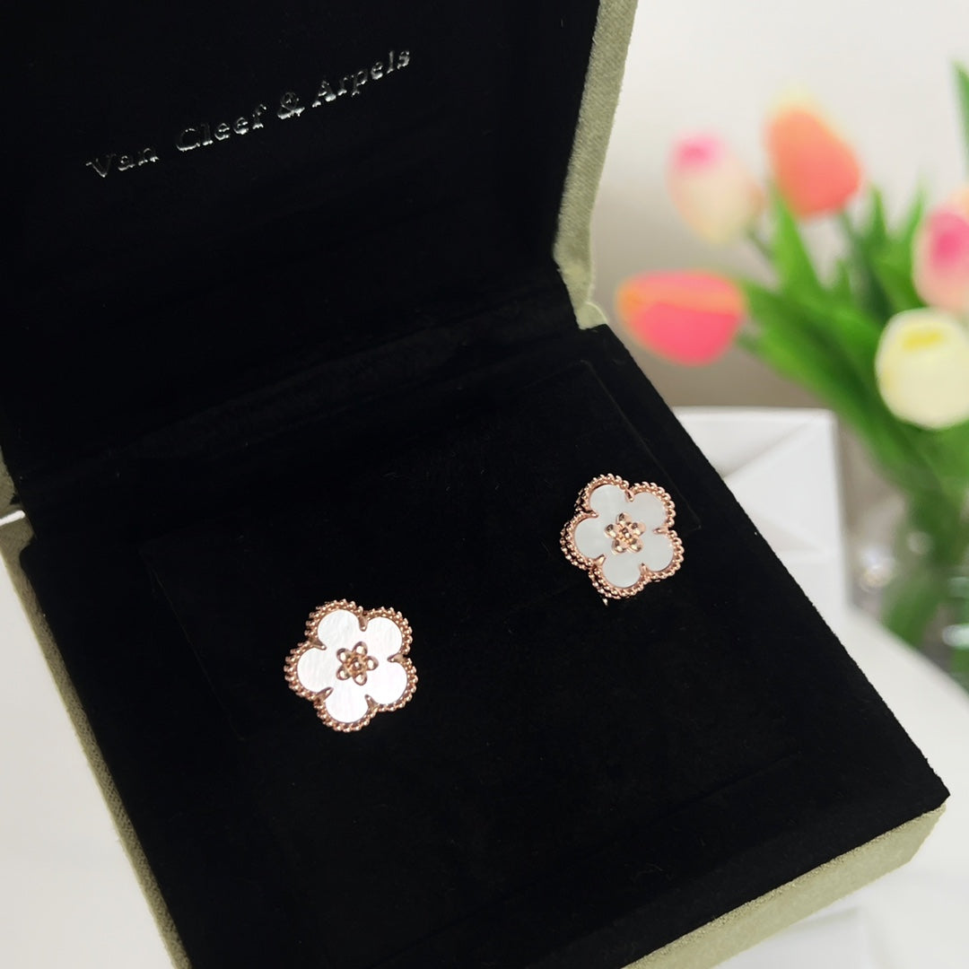 18K Gold Plated, Lucky Spring Series Jewelry Set, Rose Gold, Bracelet, Pendent Necklace, Earrings, Luxury Packing