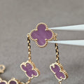 Charoite Alhambra Bracelet in 18K Yellow Gold