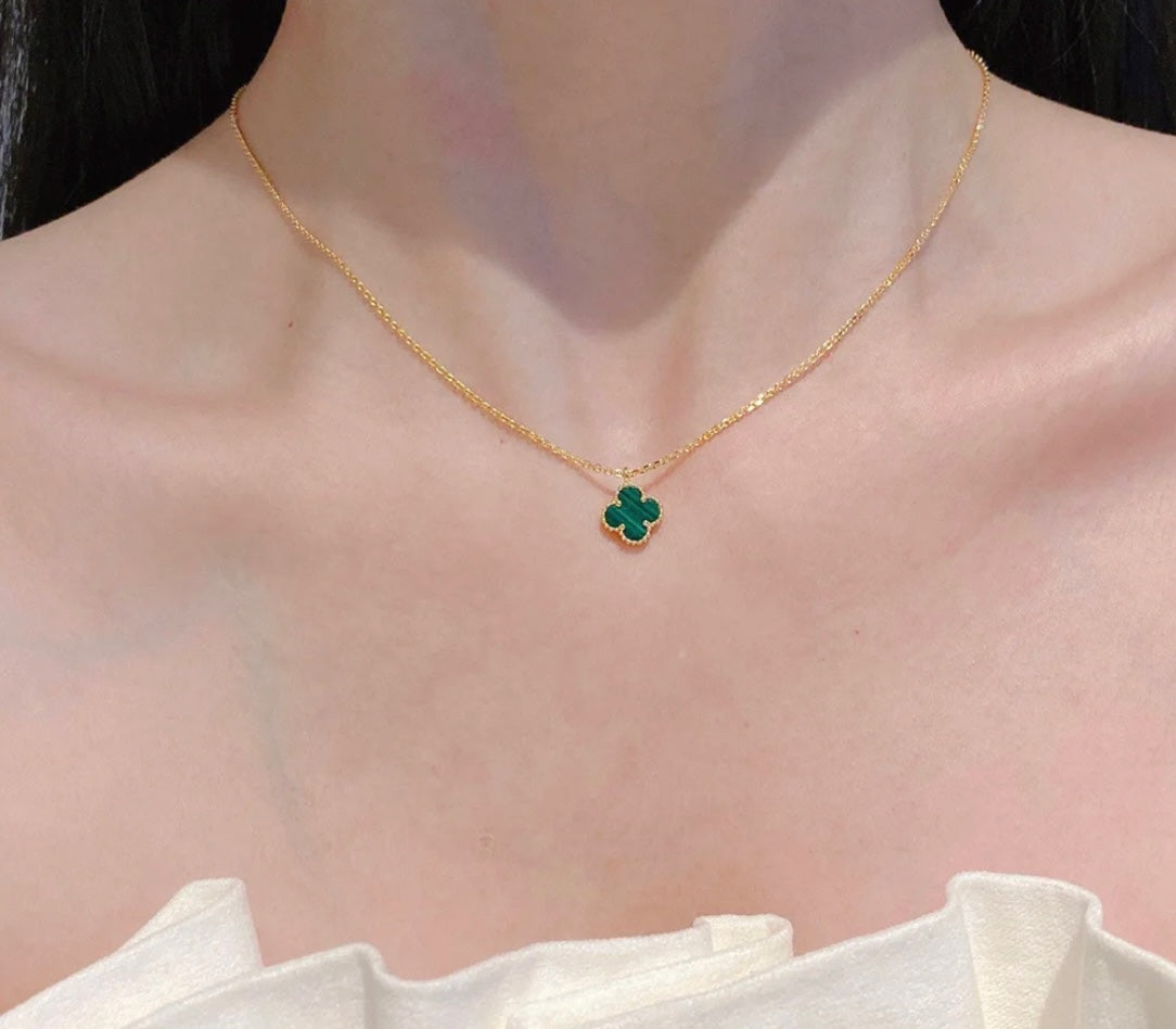 Sweet Alhambra Necklace, 9mm, 18K Gold Plated, VCA Packaging