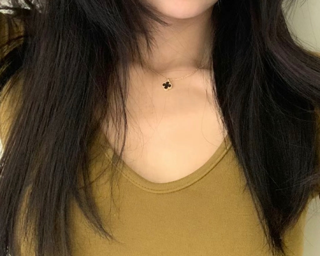 Sweet Alhambra Necklace, 9mm, 18K Gold Plated, VCA Packaging