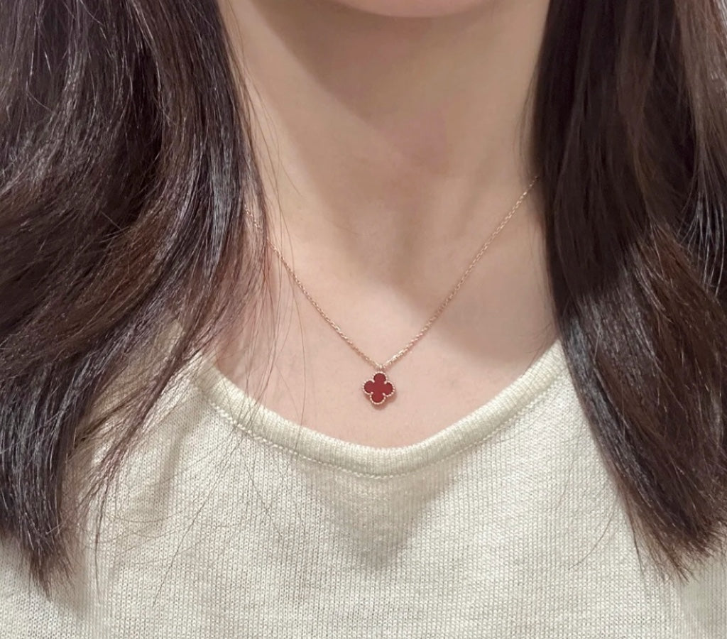 Sweet Alhambra Necklace, 9mm, 18K Gold Plated, VCA Packaging