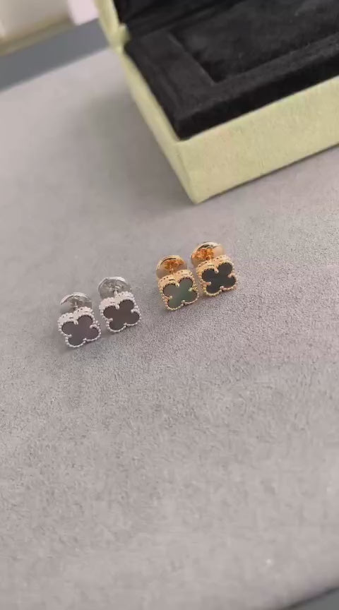 Sweet Clovers Studs, 9mm, 18K Gold Plated, VCA Packaging