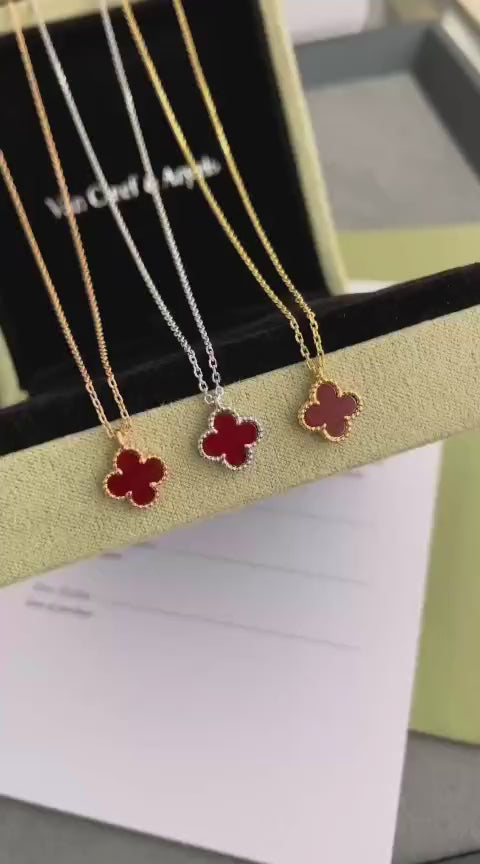 Sweet Alhambra Necklace, 9mm, 18K Gold Plated, VCA Packaging