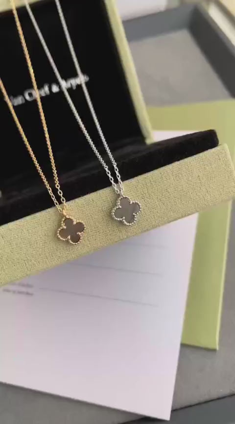 Sweet Alhambra Necklace, 9mm, 18K Gold Plated, VCA Packaging