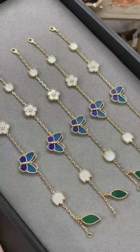 Lapis Lazuli Spring Series Bracelet, Yellow Gold